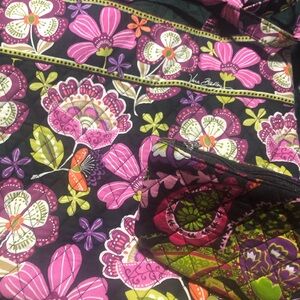 Vera Bradley Floral Patterned Tote Bag with matching pouch